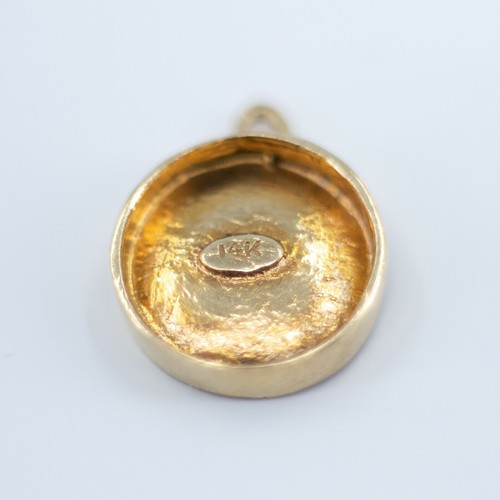 Vintage 1950's 14k Yellow Gold Drum Charm Snare Drum Pendant - Picture 7 of 12