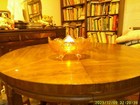 4 Footed 7-Inch Orange Marigold Carnival Glass Serving Bowl — photo 2
