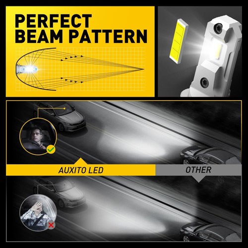 2X AUXITO H7 LED Headlight Bulb Kit High/Low Beam 6500K Super White CANBUS Y - Picture 6 of 10