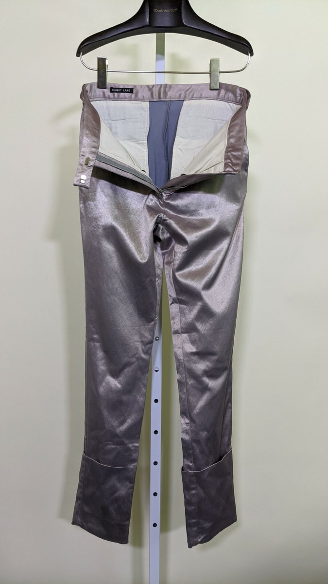 Helmut Lang Archive Vintage Silver Gloss Big Cuff Pants 42