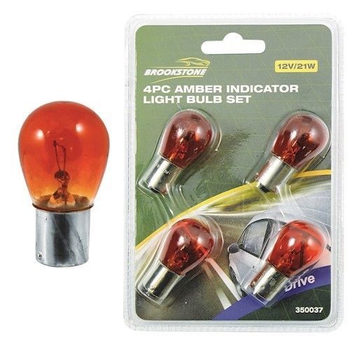 8 x 21W 12V 581 AMBER ORANGE INDICATOR LIGHT CAR BULBS ORIGINAL ROADSTER BRAND - Picture 1 of 3