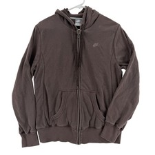 Nike Hoodie Boys Large Full Zip Fleece Sweatshirt Embroidered Swoosh Logo Youth