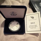 United States Mint 2012 American Eagle 1 oz .999 Silver Proof Coin Box COA