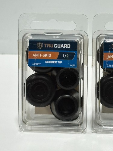 (4-Pk) Richelieu TruGuard Anti-Skid Leg Tip Rubber Black 1/2" F31928TV - Picture 2 of 5