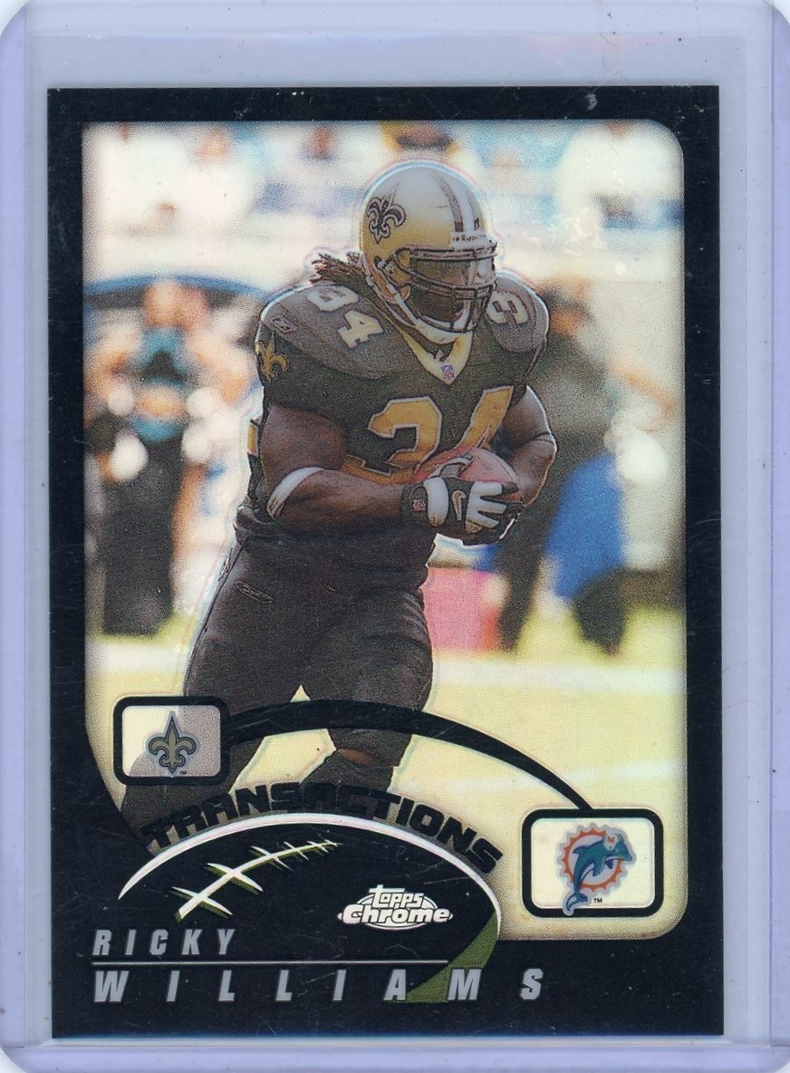 2002 TOPPS CHROME #131 RICKY WILLIAMS "BLACK REFRACTOR" #462/599 (SAINTS) 032426