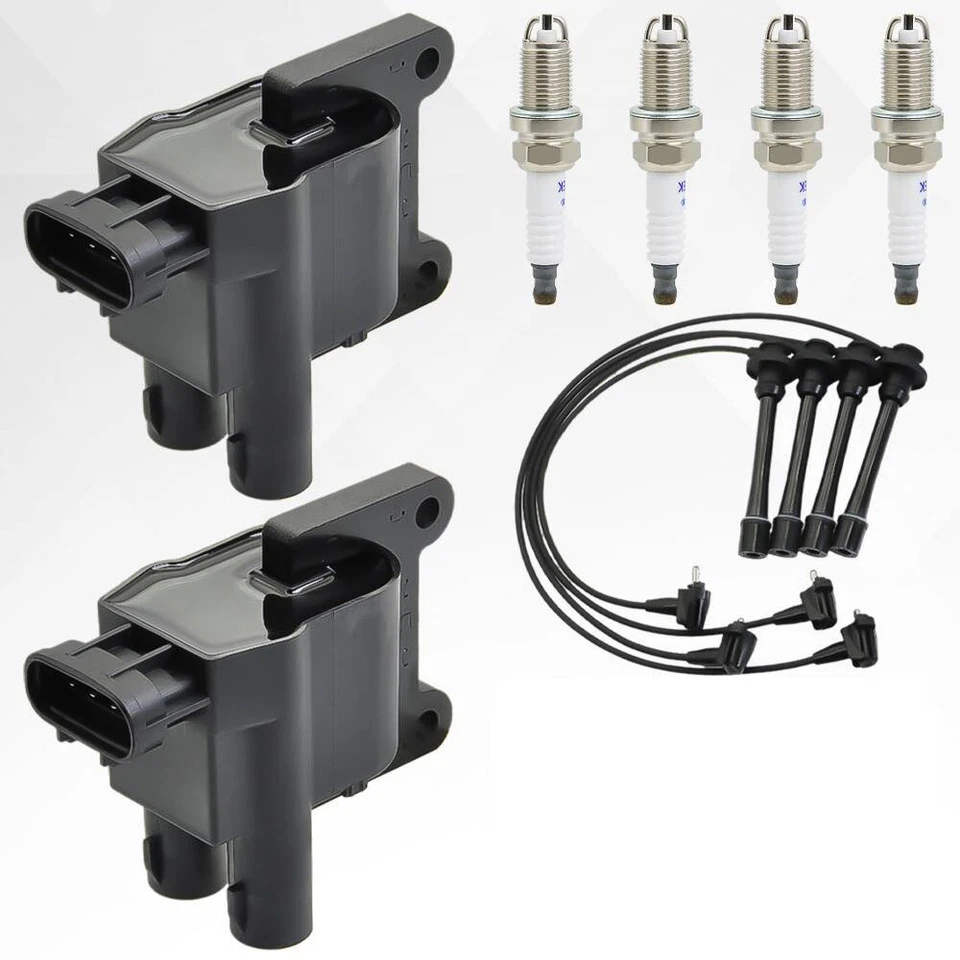 2x Bobina de encendido y juego de cables y 4x Bujía Platino para Toyota Solara 2.2L UF180 Foto 2 de 4