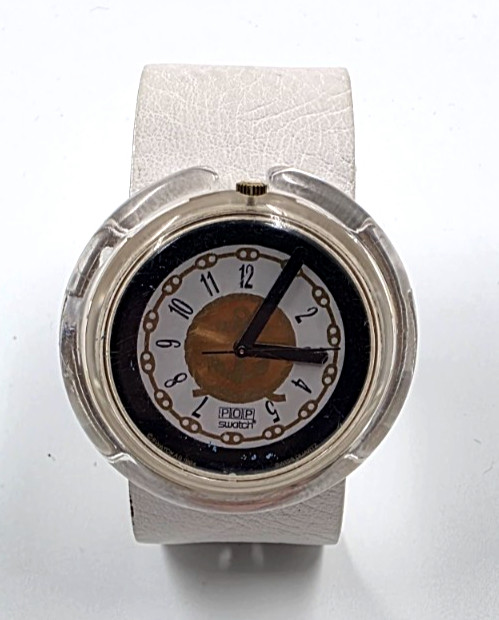 POP Swatch 1994 Akros PWK203 | Weiß Armbanduhr Analog selten Vintage ✅