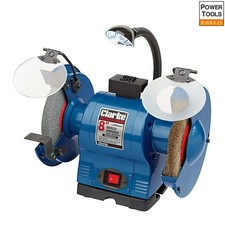 Clarke 6500533 Cbg8370Lw  8 Bench Grinder With Lamp & Wire Wheel