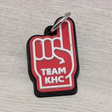 TEAM KHC Red Foam Finger AHA Keychain Kids Heart Challenge Reward Bag Clip