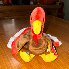 Ty Beanie Babies Gobbles Turkey Plush Beanbag Stuffed Animal 1996 Vintage