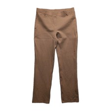 Quince Ponte Knit Pant Women Size M Ultra Stretch Straight Leg Roasted Pecan