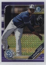 2019 Bowman Chrome Prospects Mega Box Purple Mojo Refractor Reggie Lawson 4f5