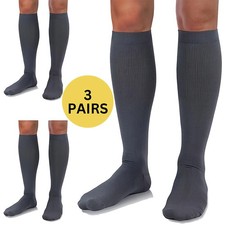 3 Pairs Compression Socks 20-30mmhg Knee High For Varicose Veins Anti-Fatigue