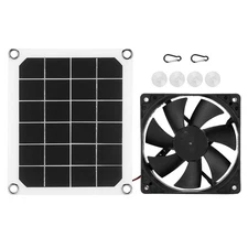 6V 10W Outdoor Solar Power Panel Exhaust Fan For Greenhouse Chicken House Use