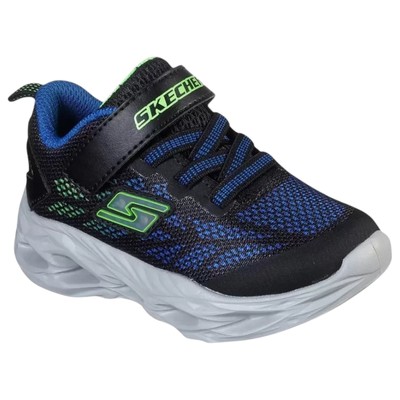 Kids Skechers Vortex Flash - Black/Blue/Lime Infant Boys Sneakers 6