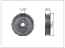 500426 CAFFARO Idler/Guide Pulley, V-ribbed Belt for DAIHATSU 1663097402 N
