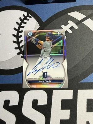 2023 Bowman Draft - Chrome Prospect Autographs Max Clark #CDA-MC Refractor /499