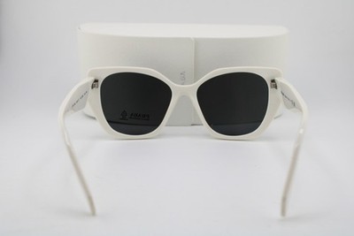NEW PRADA SPR 19Z 142-5S0 WHITE AUTHENTIC SUNGLASSES 55-17 | eBay