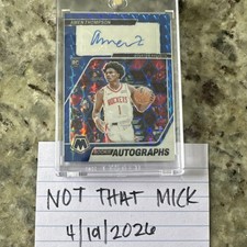 Panini Mosaic Amen Thompson Rookie Auto Blue Mosaic 49/49 Houston Rockets