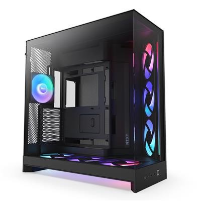 NZXT H9 Flow RGB+ Midi Tower Black - Image 3