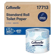 Cottonelle Professional Standard Roll Bulk Toilet Paper (17713), 2-Ply, White