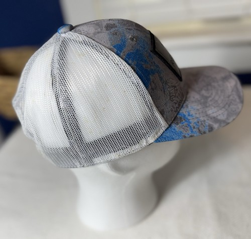 Cappello da camionista REALTREE Wave pesca berretto grigio blu bianco rete snapback cappello da baseball - Foto 4 di 7