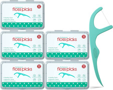 Dental Floss Picks, 5 Travel Floss Cases 300 Counts Dental Flossers,Floss Sticks