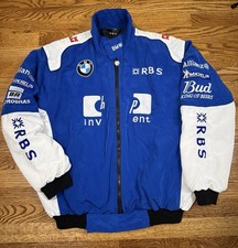 BMW Williams F1 Formula 1 Team Jacket FedEx HP Budweiser Men's Size L VTG *flaw*