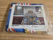 Vtg. mcm Everwear bed cover/full semi sealed Independence pattern.
