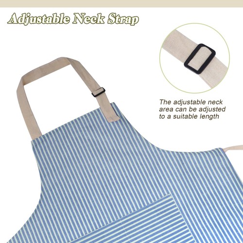 ATROPOS 2 Pack Aprons for Women with Pockets,Waterproof Cooking Aprons for Wo... - 第 2/6 張圖片