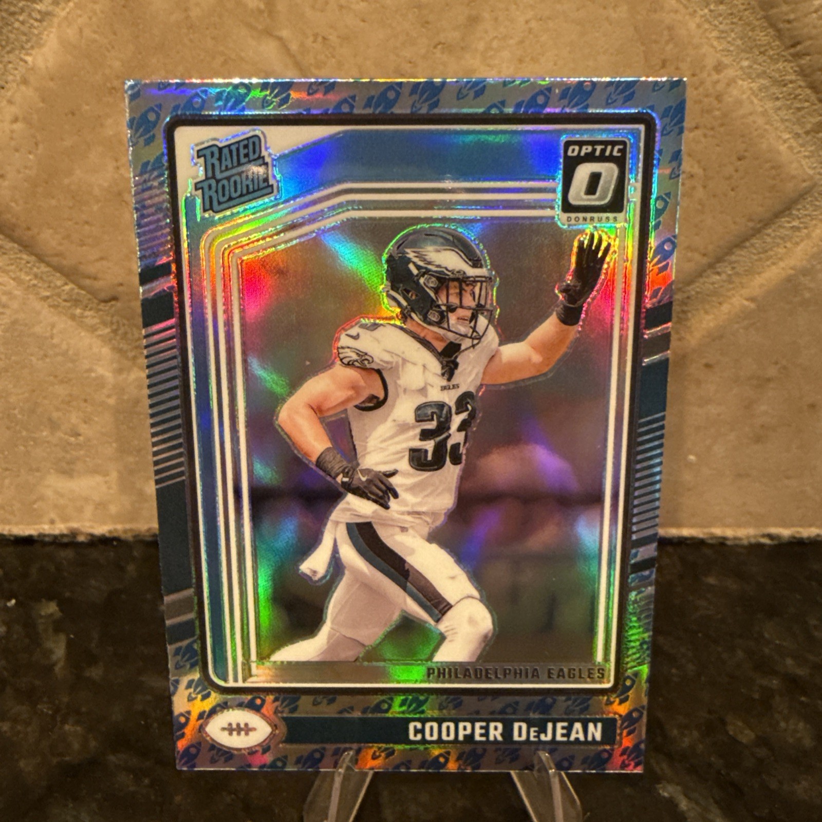 2024 Panini Donruss Optic Rated Rookie Cooper DeJean #221 SSP Rocket Emoji 