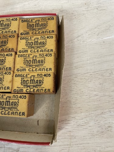 ERASERS & BOX LOT of 9 Vintage Eagle Pencil Company noMar Gum Cleaner 405 USA - 第 11/11 張圖片