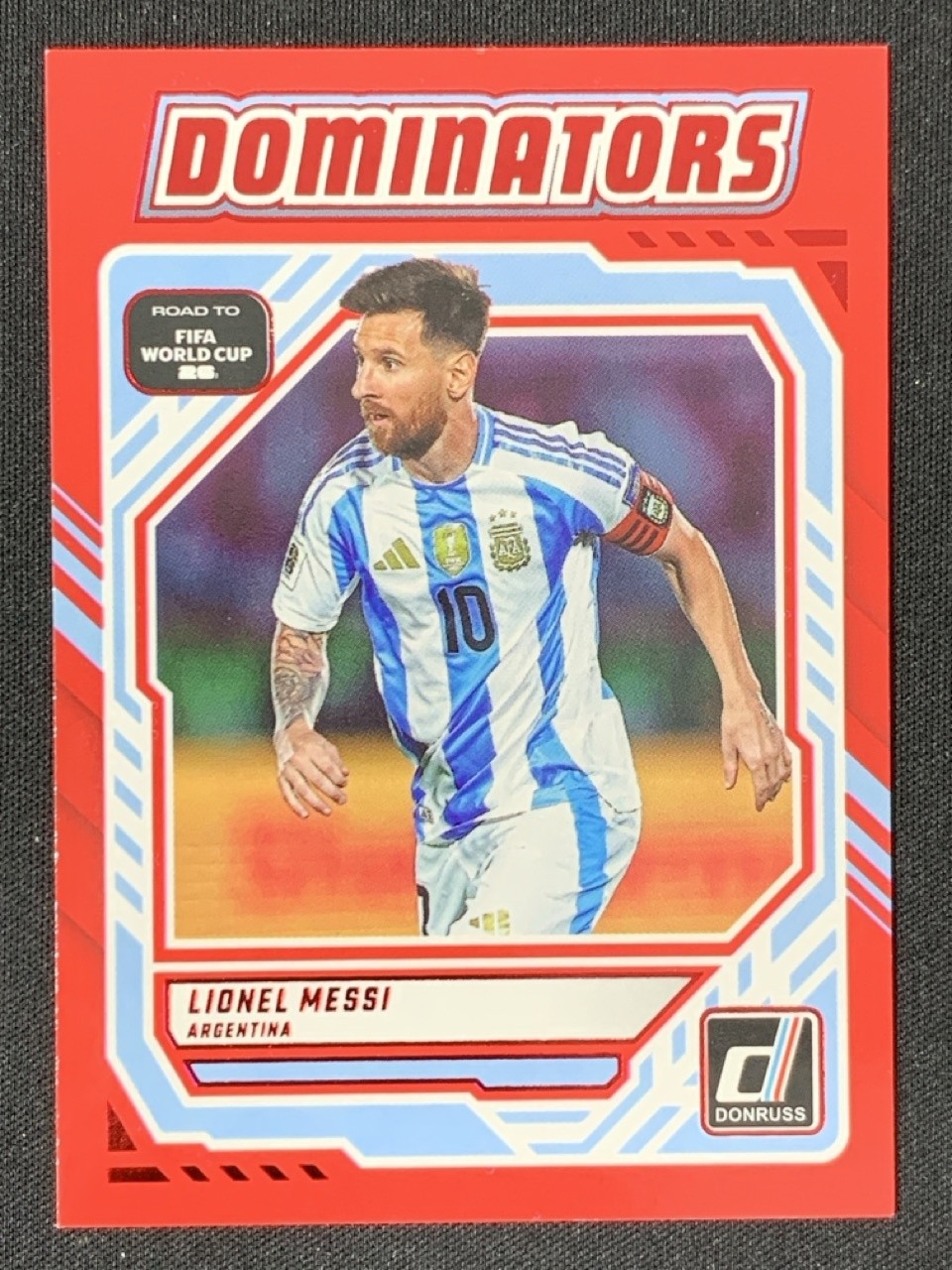 Lionel Messi 2025-26 Panini Donruss Road to FIFA World Cup Dominators Red #3