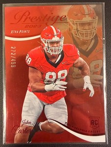 2023 Panini Absolute Jalen Carter Red Squares /499 #107 RC Eagles