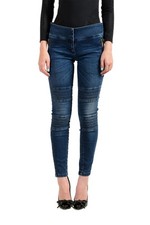 Just Cavalli Women's Blue Denim Straight Leg Pants US 26 IT 40