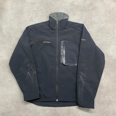 Columbia Titanium Jacket Mens Small Outdoor Full Zip Fleece Windbreaker, Black
