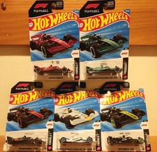 Hotwheels F1 Formula 1  Lot of 5. Ferrari, Aston Martin, McLaren, Visa, Kick 