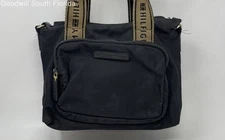 Tommy Hilfiger Womens Black Beige Adjustable Strap Shoulder Crossbody Bag