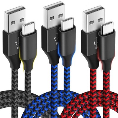 USB Type C Charger Cable 10ft 3 Pack, USB A to USB C Fast Charging Cord Compa...