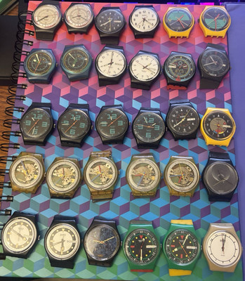 Rare Vintage Swatch Watches Bulk Lot Working Parts Or Repair Watch