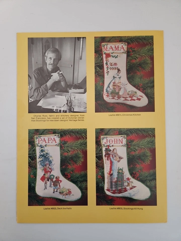 Charles Ross Victorian Christmas Stocking VISIONS Counted Cross Stitch Pattern - Image 3 of 4