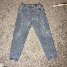 Crazy Shirt Hawaii Crater Dyed Men Large Jogger Pants Gray Drawstring