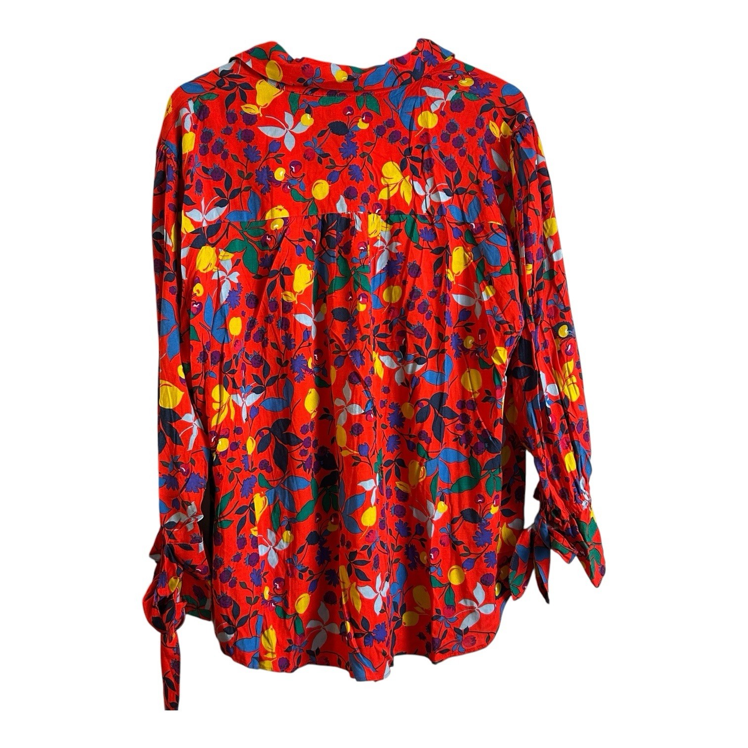 Maeve Anthropologie Blithe Button Down Shirt Red … - image 4