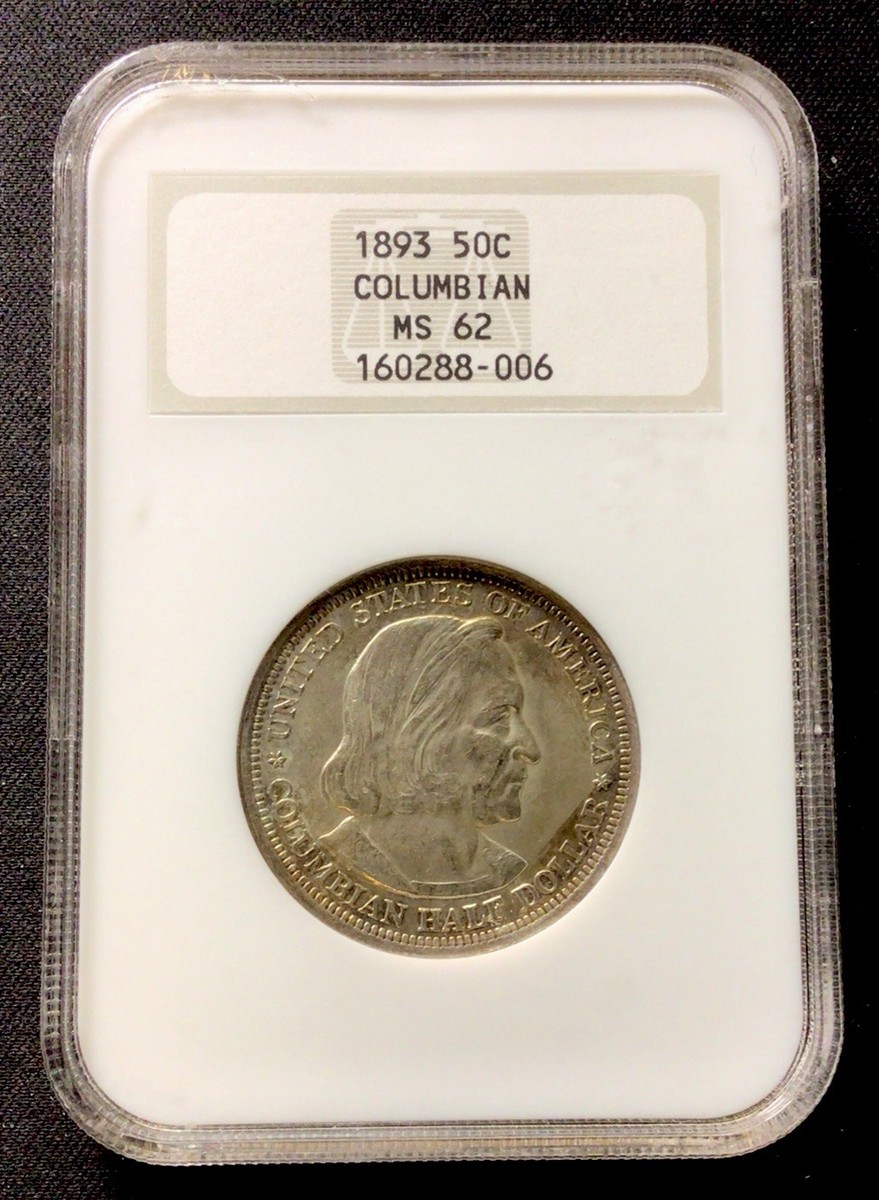 1893 Columbian Exposition Silver Half Dollar! Early NGC MS 62! ENN