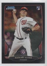 2013 Bowman Draft Chrome Black Wave Refractor Nate Karns #3 1v1