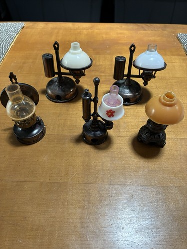LOT: 5 Vintage Durham Lamp Pencil Sharpeners. See Photos For Details. Adorable
