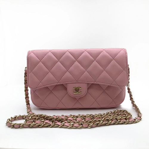 Chanel Matelasse Lambskin Chain Wallet No 31 Internal Zipper Pocket Flap r0_0630
