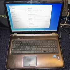 HP Pavilion dv7 i7-2670QM dv7-6c95dx Laptop 2GB 120GB SSD Win 10 No Battery