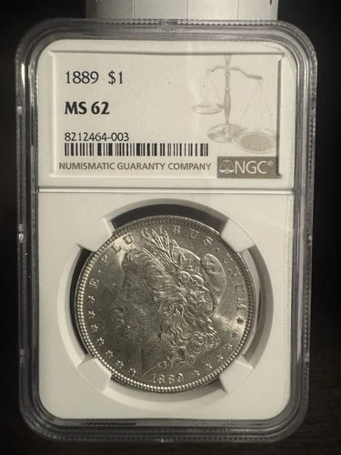 1889 $1 Morgan Silver Dollar MS62 NGC Uncirculated Philadelphia