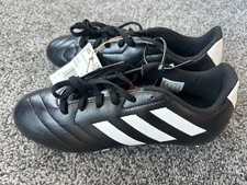 Adidas Kids Goletto VII FG J Soccer Cleats Size 5 EE4485 Black White Youth NEW
